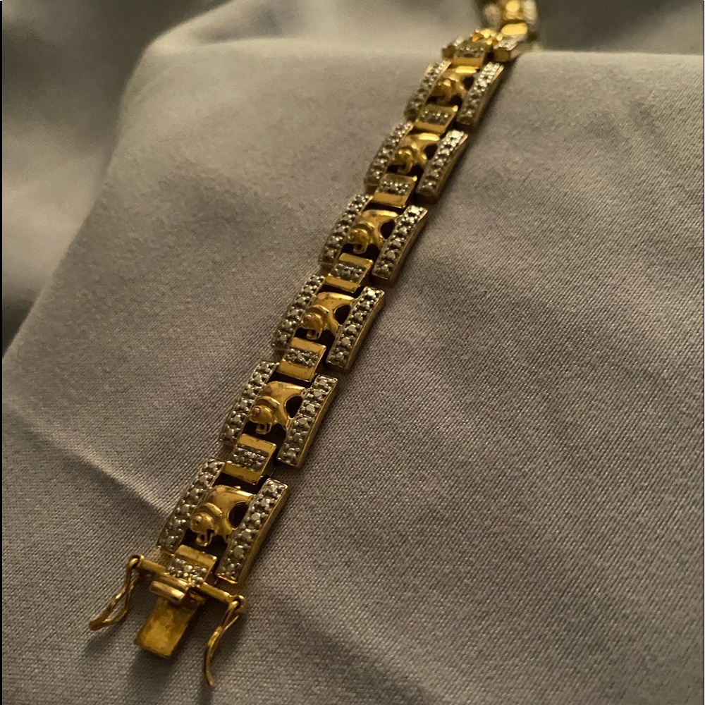 Bracelet with elephant design.
